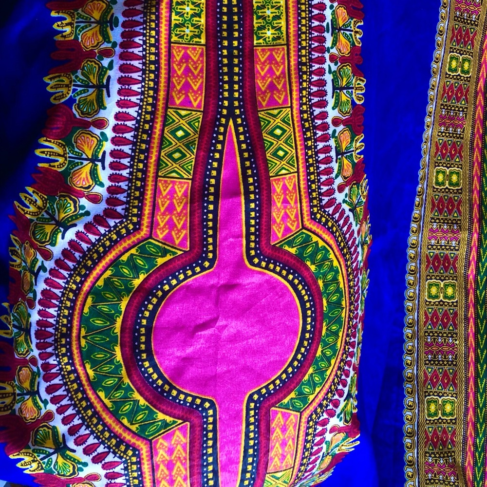 Royal Pink and blue Ankara fabric